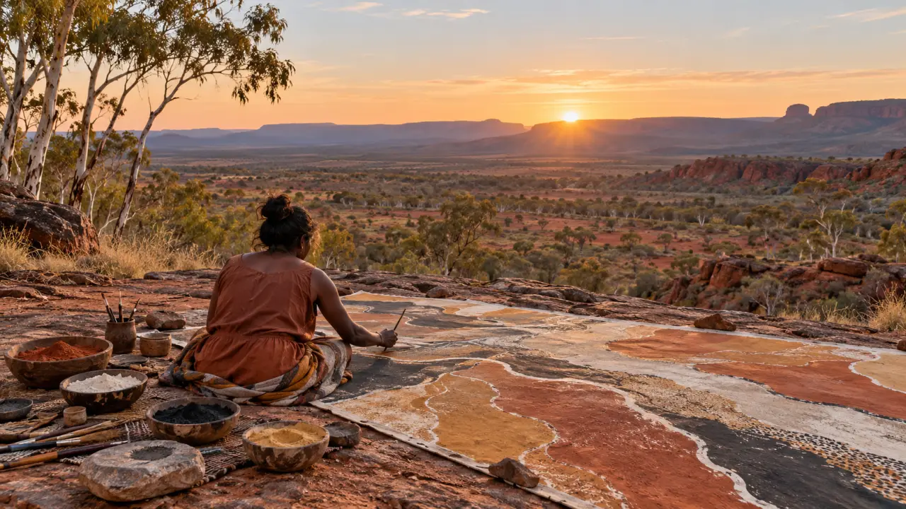Peintre aborigène : au-delà des points, des artistes et des territoires