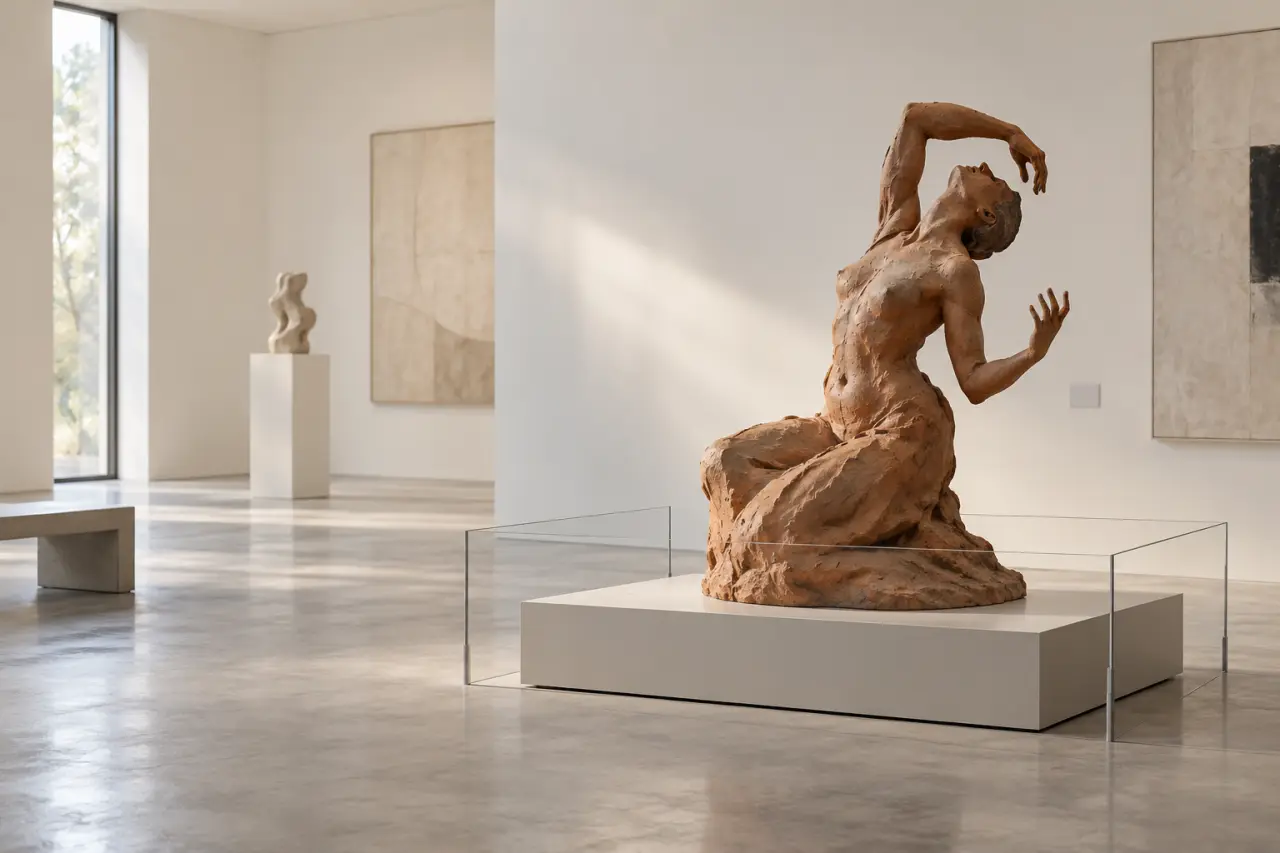 Sculpture sur terre cuite : choisir une œuvre expressive et l’exposer sans risque
